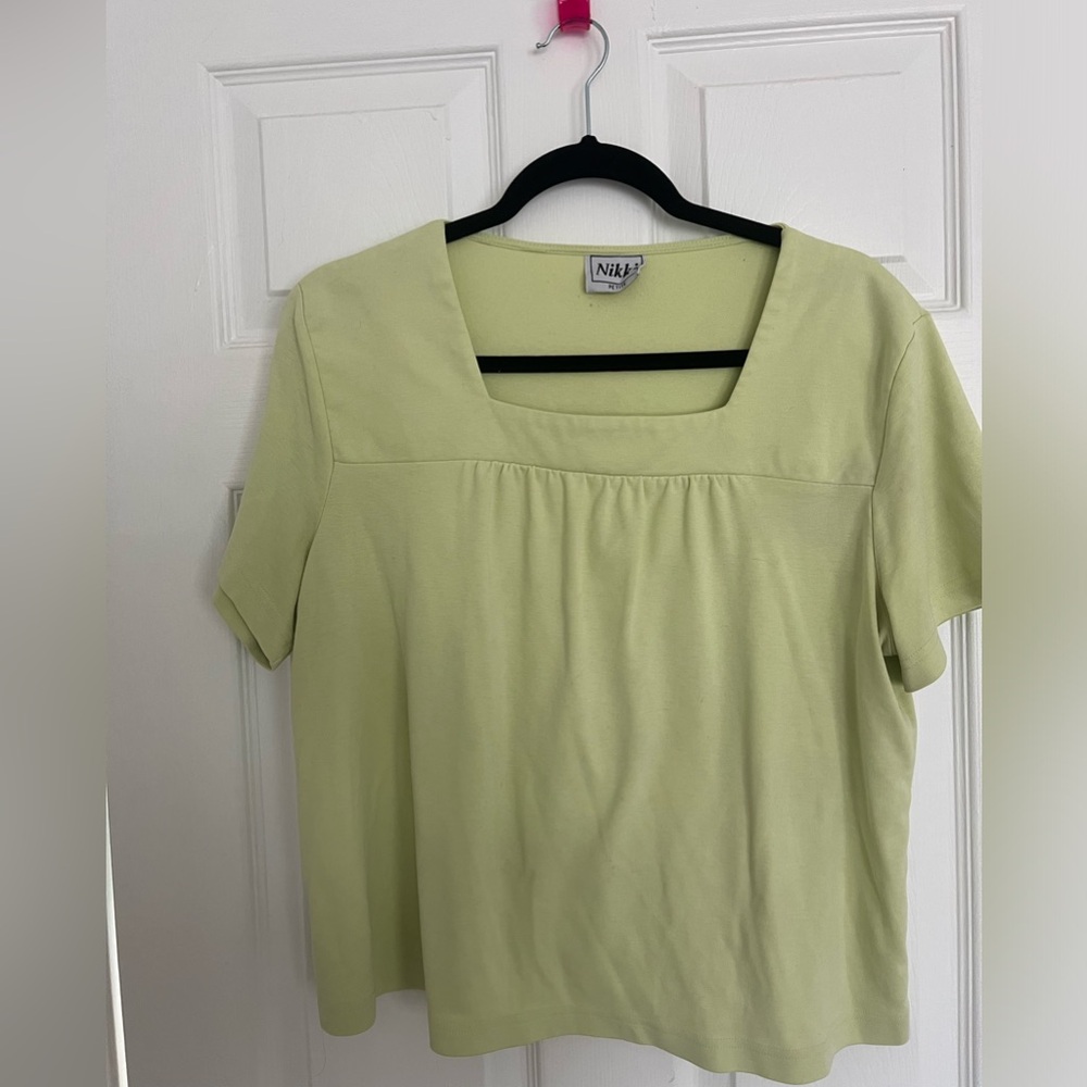 Vintage Nikki Chartreuse Babydoll Top